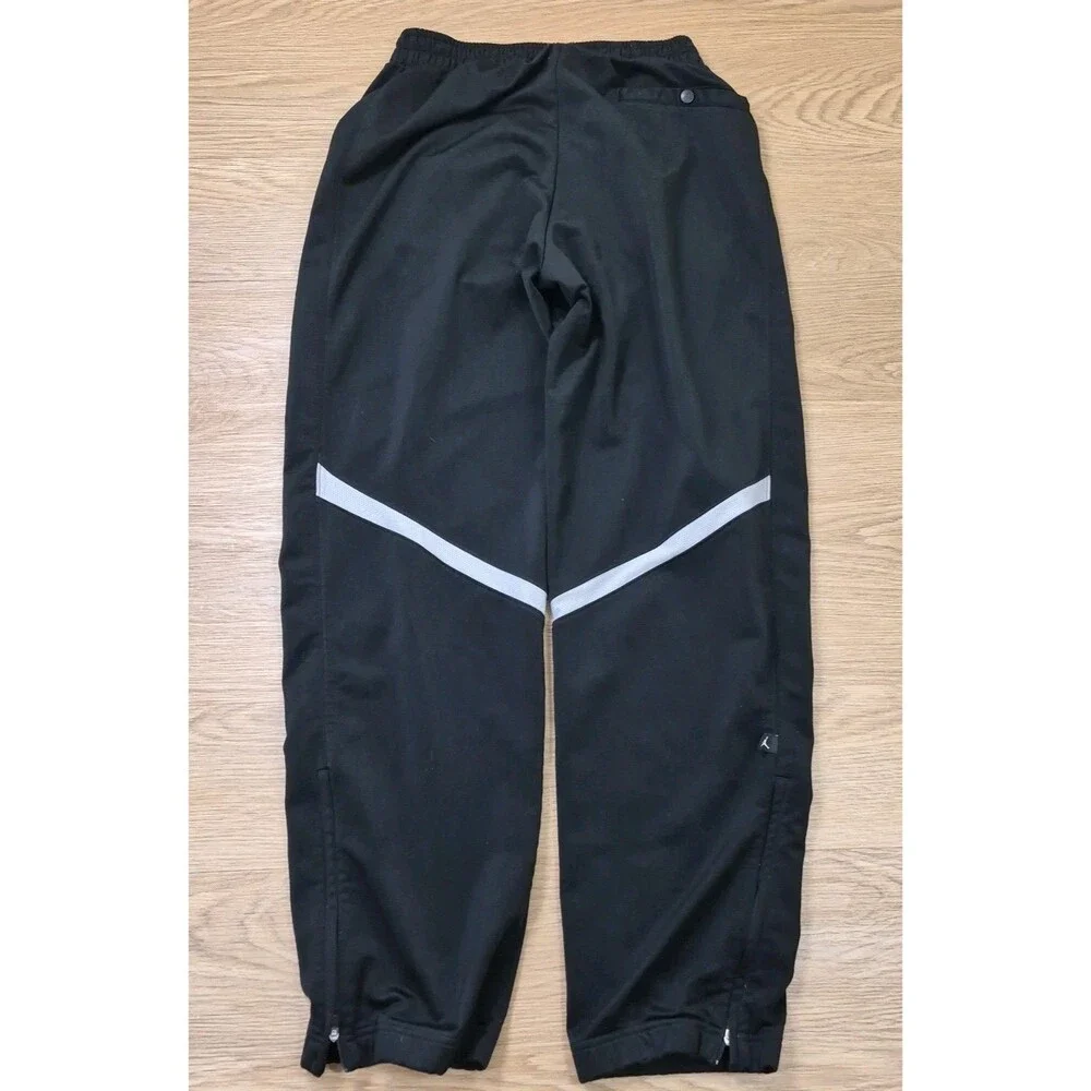 Jordan Pants Mens M Engineered Flight Black Joggers Cargo Snap Pockets Stripe